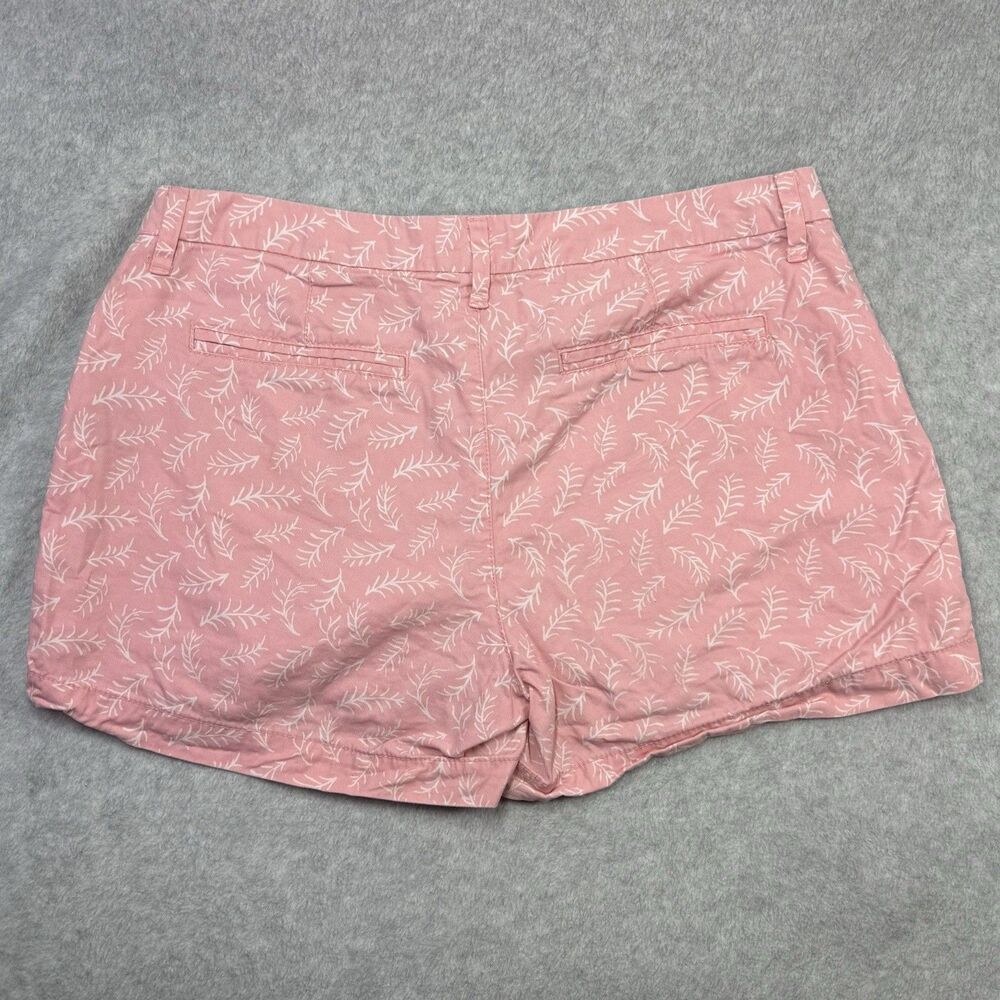 Old Navy Everyday Shorts Womens Size 6 Chino Pink Print Mid Rise 100% Cotton - Picture 2 of 9